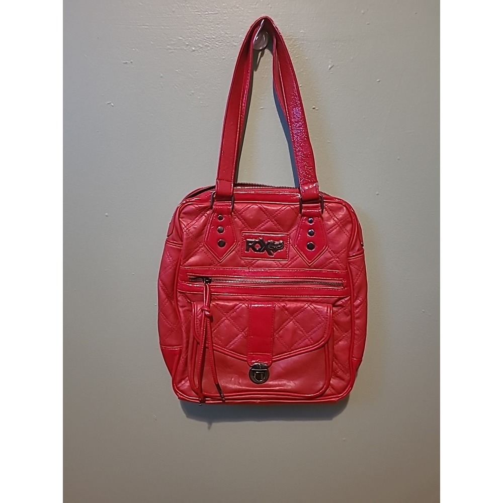 FOX Racing Red Quilt Patterned‎ Inlay Purse